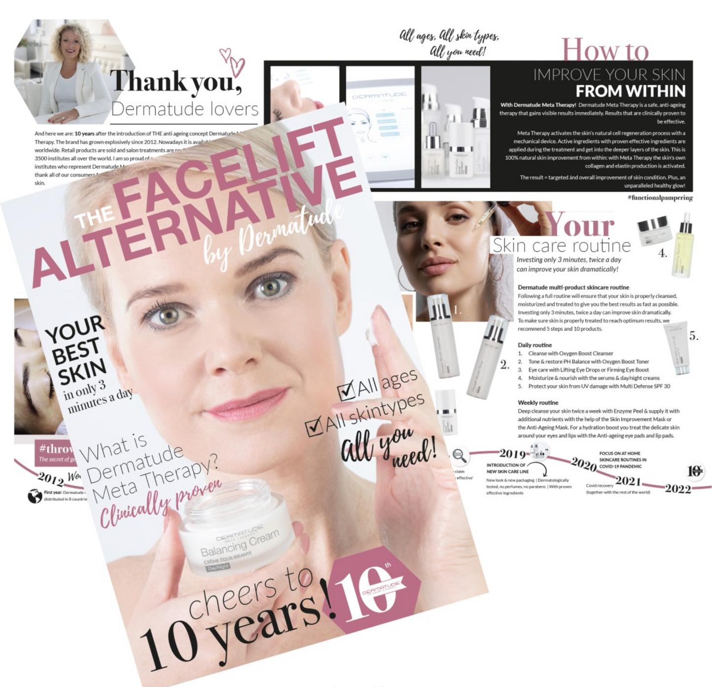 Dermatude 10 Year Anniversary Flyers
