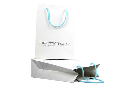 Dermatude Shopping Bag / White with Logo (5pcs)