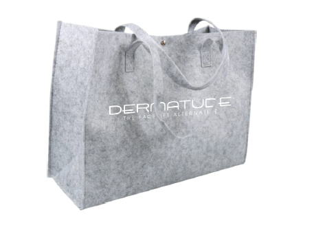 Dermatude Shopping Bag / White with Logo